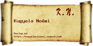 Kugyela Noémi névjegykártya